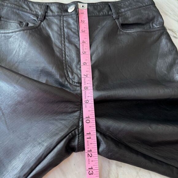 Wilfred The Melina Vegan Leather Straight Leg Pants Size 4 Black - Picture 8 of 13